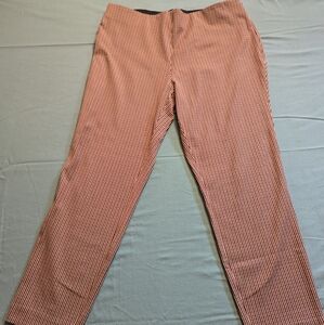 Slim pants size 14 red/off white plaid